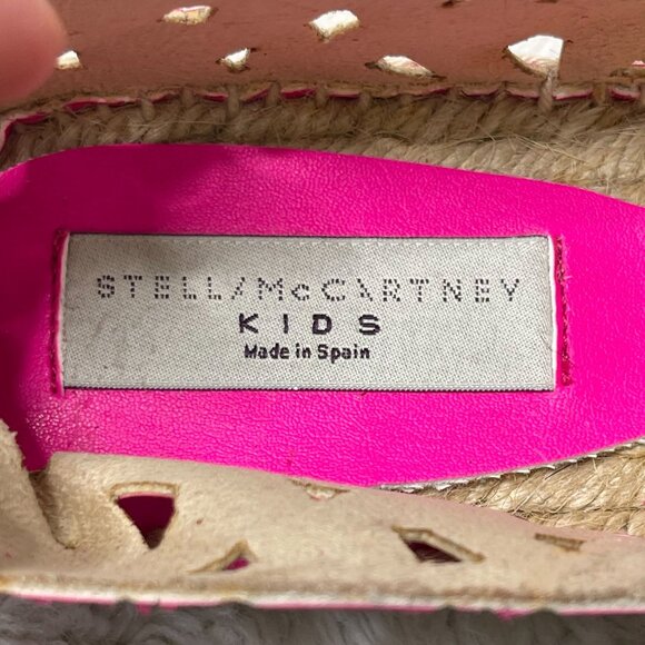 Stella McCartney Kid's Pink Perforated Star Espadrilles Slip On Shoes Size 32 - Picture 6 of 9